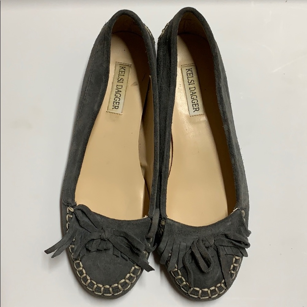Kelsi Dagger Anastasia baller flat 6 gray suede